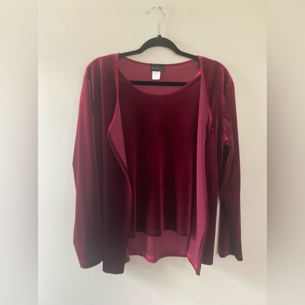 Jewel-tone Velvet Top